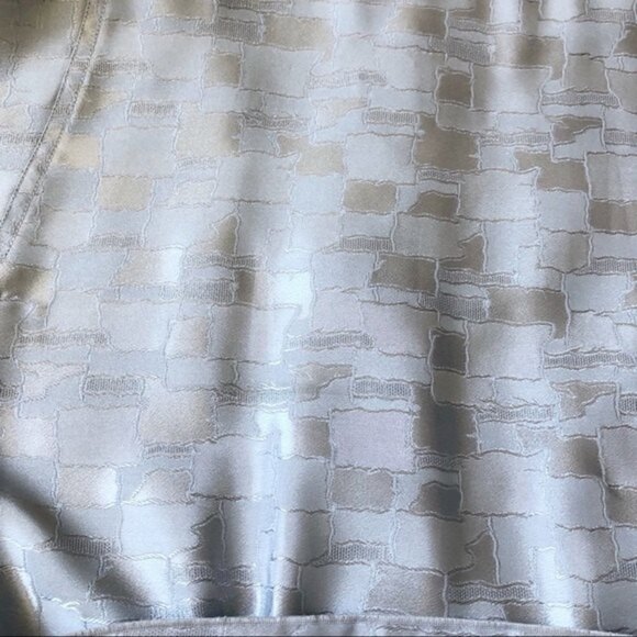 Vintage 80s Leslie Fay Jacquard Metallic Midi Dress Small - Picture 9 of 16